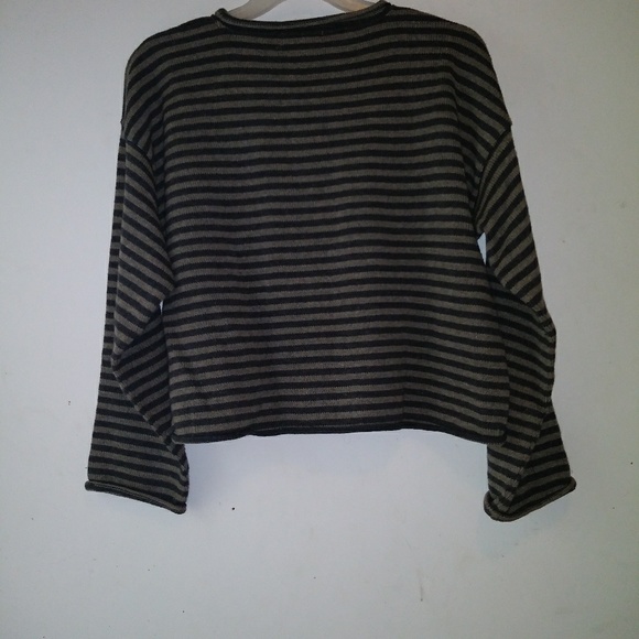 United knitwear sweater striped crop top size L - Picture 2 of 5